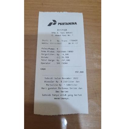 

(Q-J6J-✔) Cetak struk bensine, toll & taxi langsung kirim