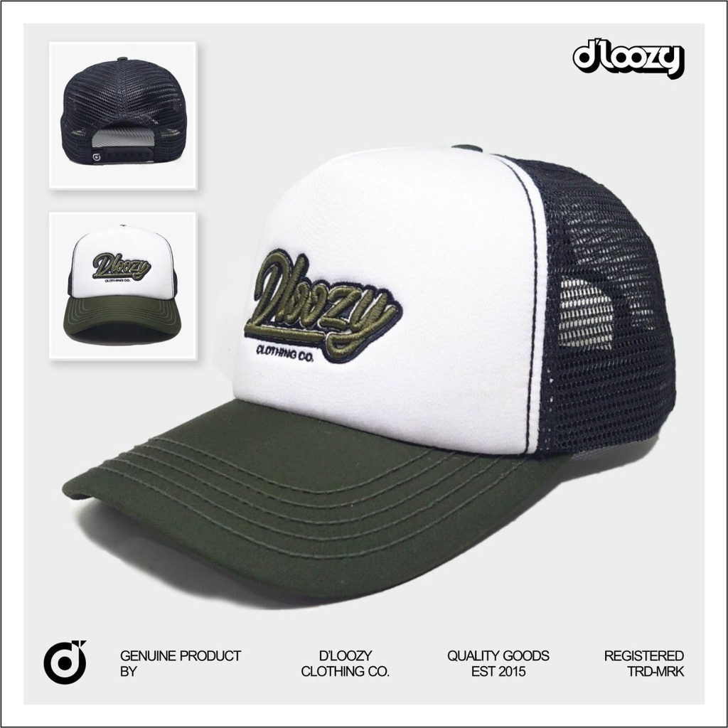 DLOOZY Topi Trucker Jaring Pria Dewasa Original Dlz33