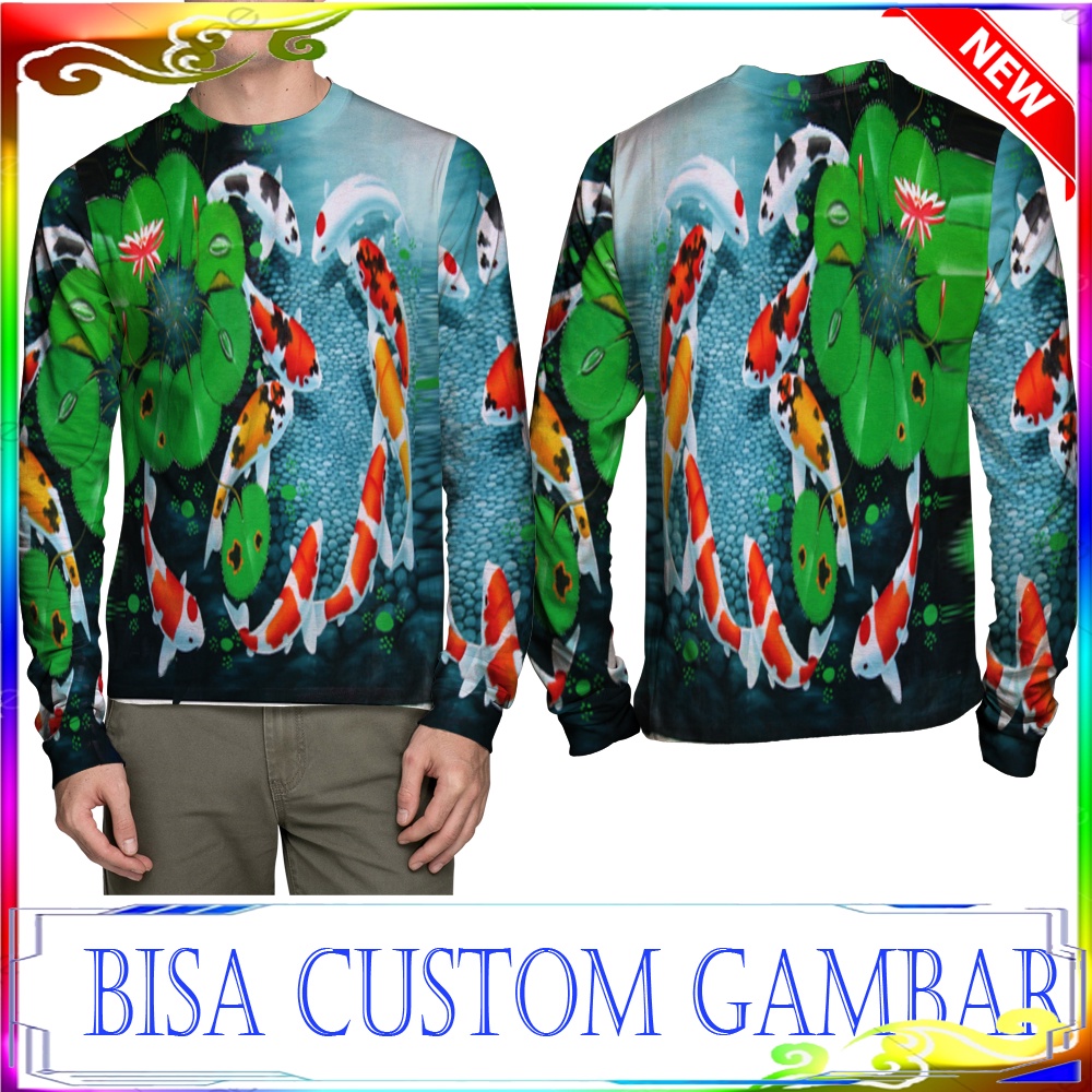 Kaos IKAN KOI CHINA TERBARU Jual Kaos Terkeren 3D Pul Print Pria/Wanita/Anak/Jaket/Hudie COD Termura