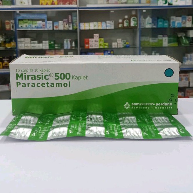 Mirasic Paracetamol 500 mg Demam 𝟏 𝐒𝐭𝐫𝐢𝐩 𝐢𝐬𝐢 𝟏𝟎 𝐓𝐚𝐛𝐥𝐞𝐭