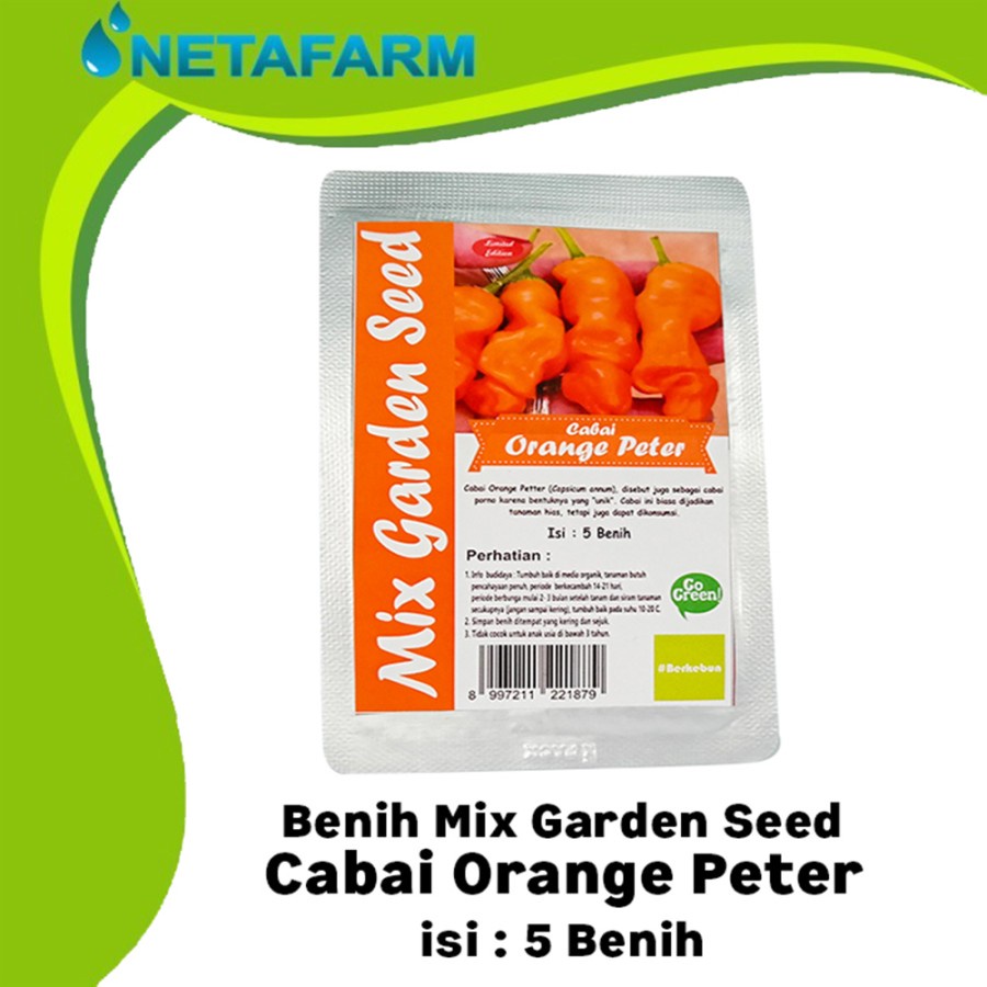 Benih Biji Bibit Cabai Orange Peter Mix Garden Seed - 5 Benih