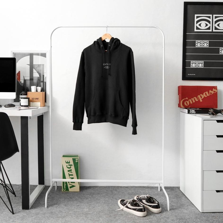 New Stock CULTURE BASIC | HOODIE BLACK BUNDLING (HOODIE + WAISTBAG + DOMPET)