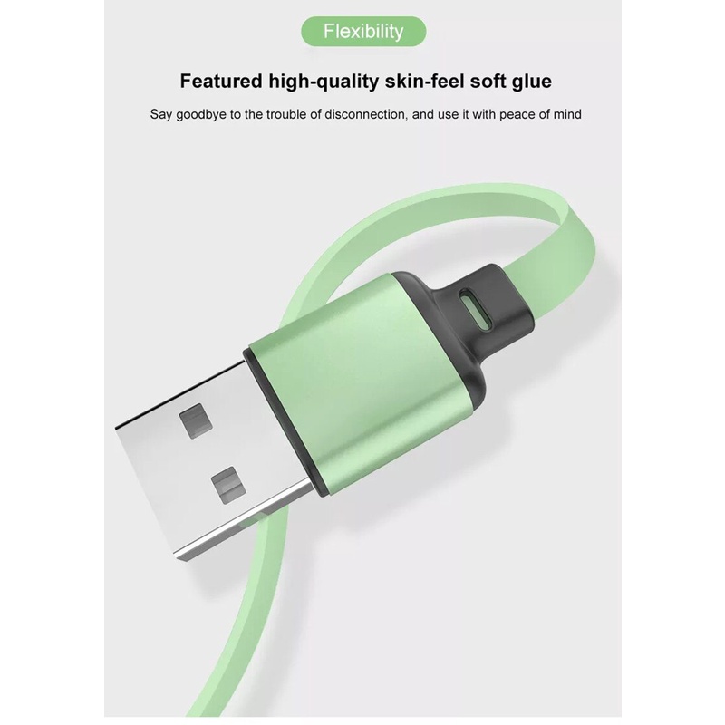 Kabel Charge Usb Yang Dapat Ditarik Untuk Samsung S8 S10 Soft Liquid Silicone Type-c Kabel Charge Cepat Untuk Huawei Mate20 P30 Oppo Vivo