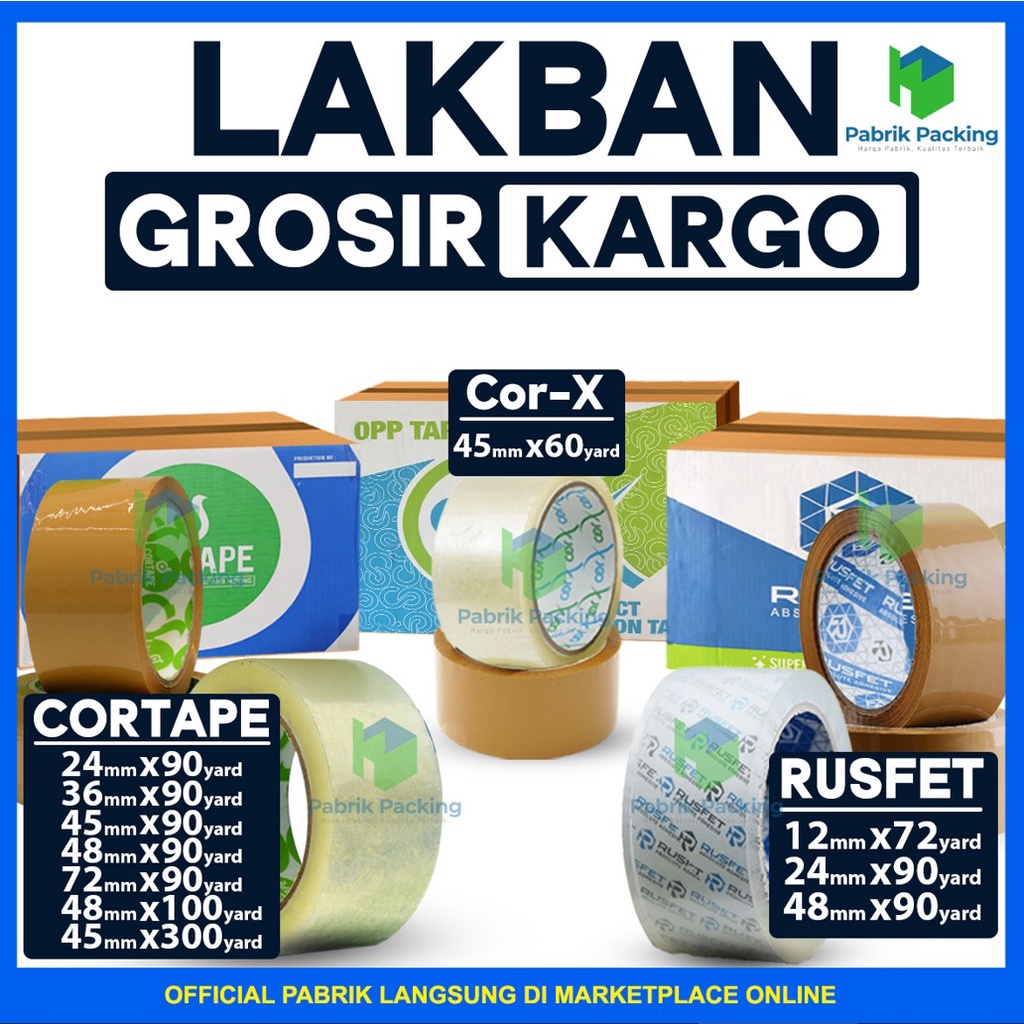 

Lakban Plakban Solatip Isolasi Selotip Cokelat Bening DUS Kargo/Ekspedisi