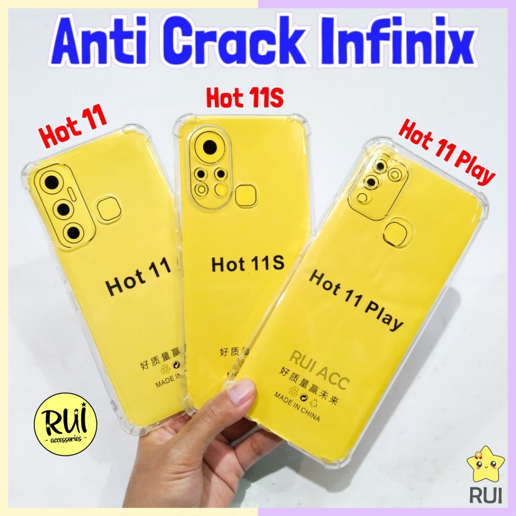 Anti Crack Infinix Hot 11 / Hot 11S / Hot 11 Play Case Bening Anticrack Jelly Softcase Lentur Rui Ac