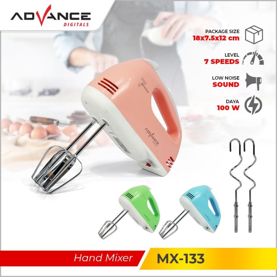 Advance MX-133 Hand Mixer Listrik Elektrik Pengaduk Tepung Pengocok Telur