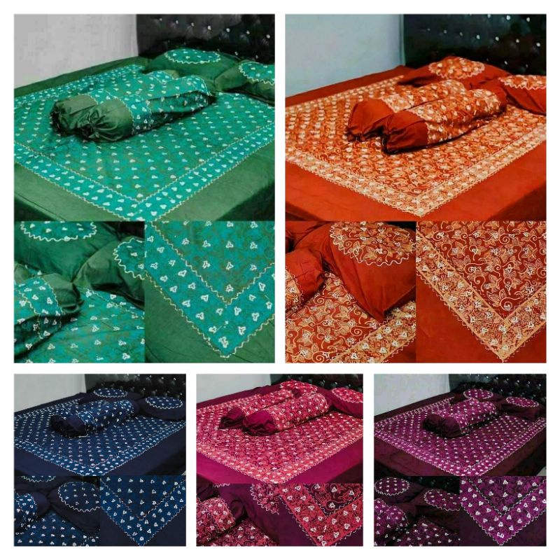 Sprei Batik Cap Pekalongan 160x200x25 180x200x20 Katun Halus