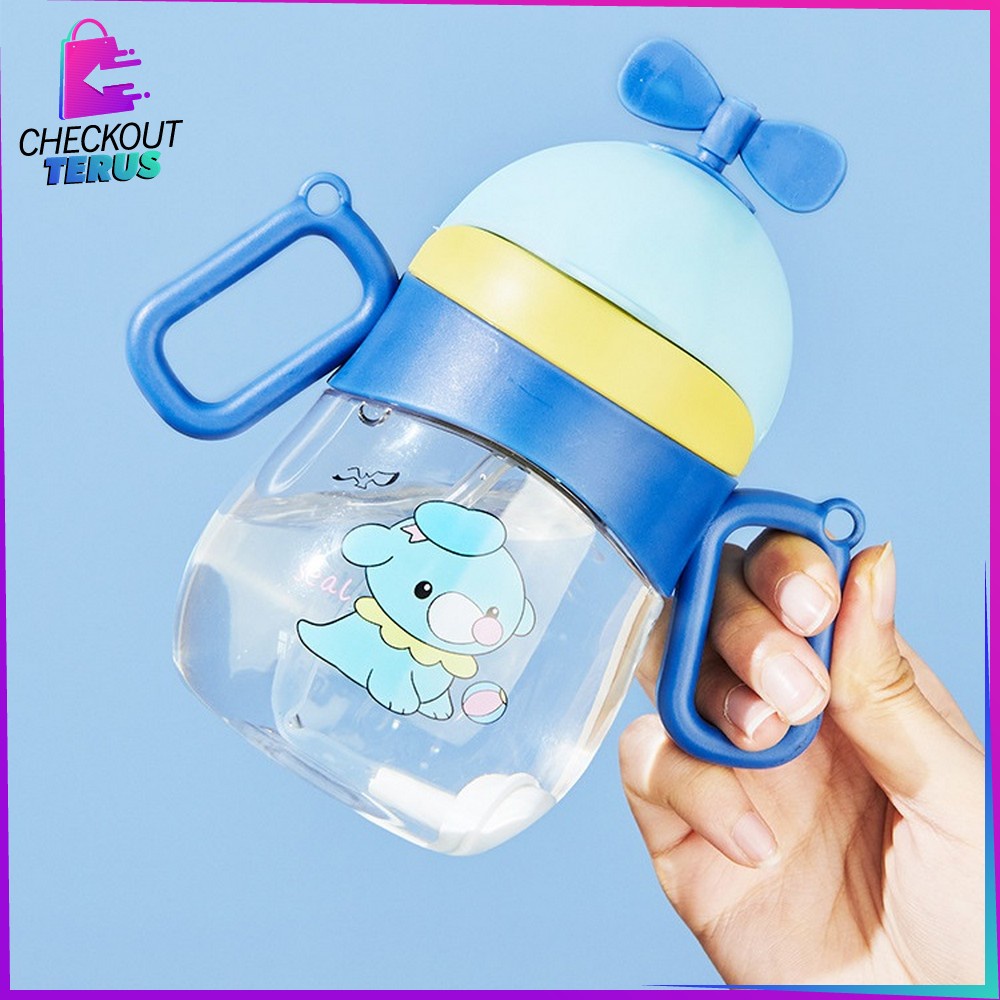 CT C760 Botol Minum Air Anak Training Cup Dengan Sedotan 360ML Gelas Balita Bottle Perlengkapan Makan Bayi Anti Tumpah