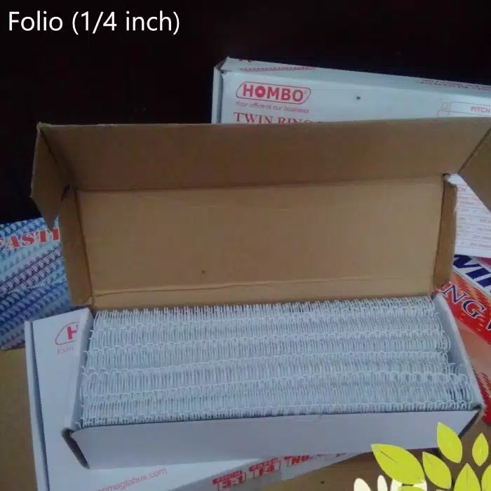 

SPIRAL KAWAT JILID NO. 4 ( 1/4 INCH ) UKURAN FOLIO 38 LOOPS MERK HOMBO