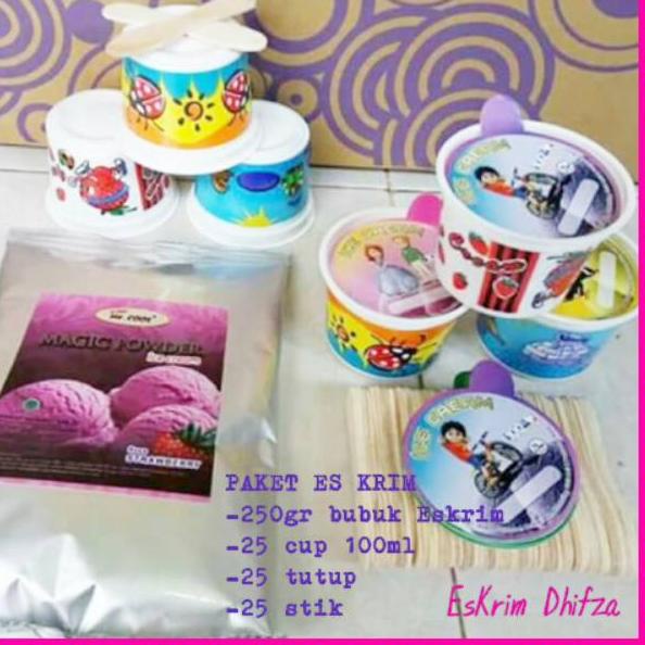 

ㅭ PAKET ES KRIM MRCOOL 250gr CUP PRINTING 100ml/BUBUK ICE CREAM ㄳ