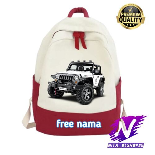 tas sekolah anak mobil jeep