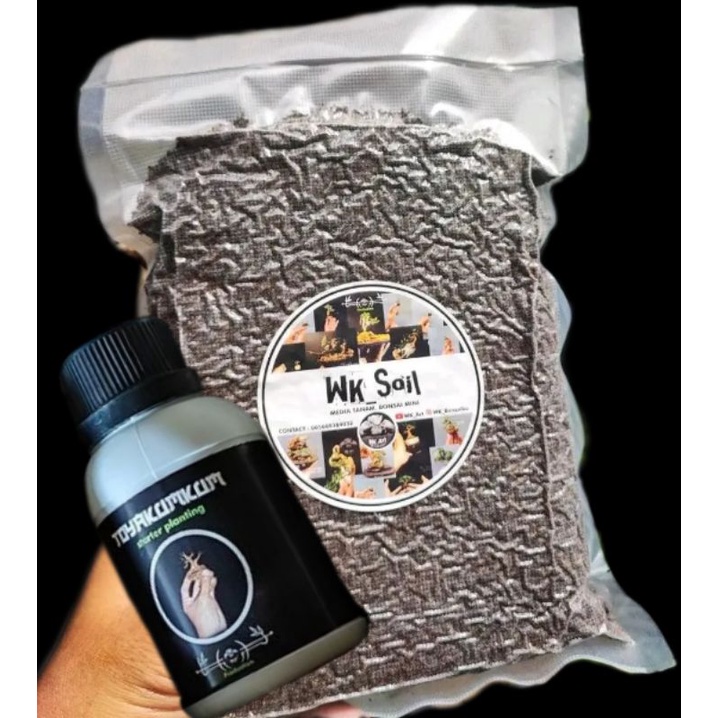 1Paket Media tanam Bonsai Mini (WK_Soil) 1Kg dan Toyakumkum100ml (Starter planting)
