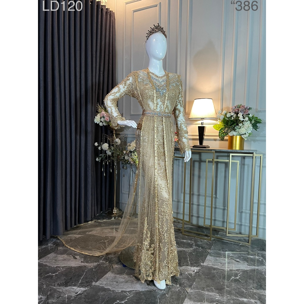 Dress Pengantin modern mocca