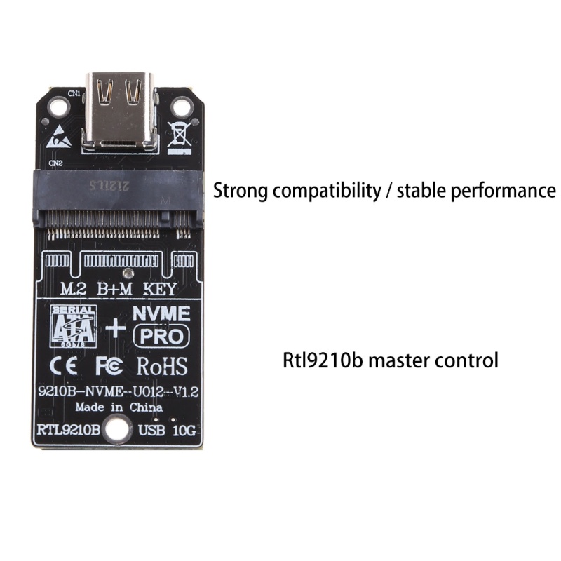 Btsg Untuk M.2 NVME/NGFF Ke USB 3.1 Untuk Case Adapter Card Support Dual Protocol Type-C USB3.1 Gen2 1000Mbps