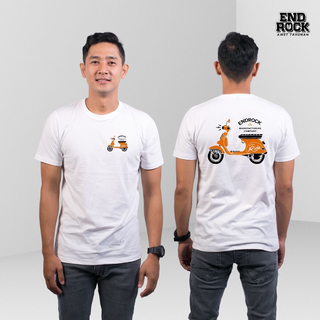 Kaos Distro Original Endrock Tema Brown Vespa