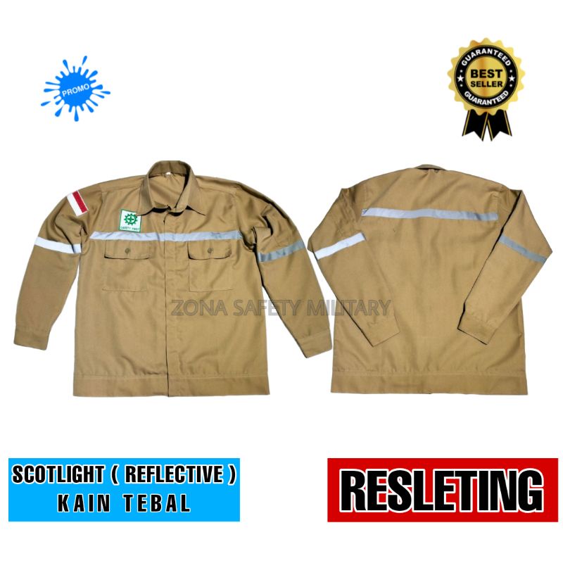 WERPAK ATASAN PROYEK SAFETY/WEARPACK KERJA BENGKEL, LAS, WELDER, TEKHNISI, PROYEK