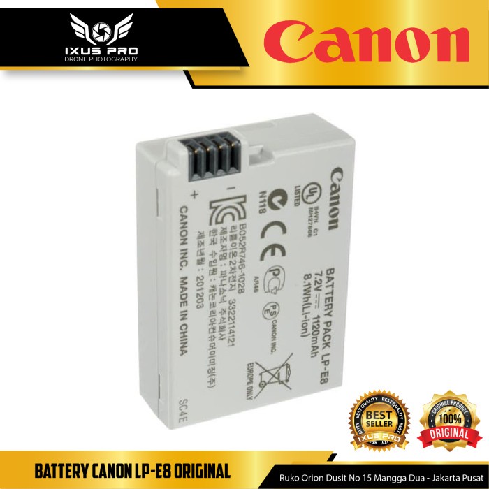 BATTERY CANON LP-E8 ORIGINAL