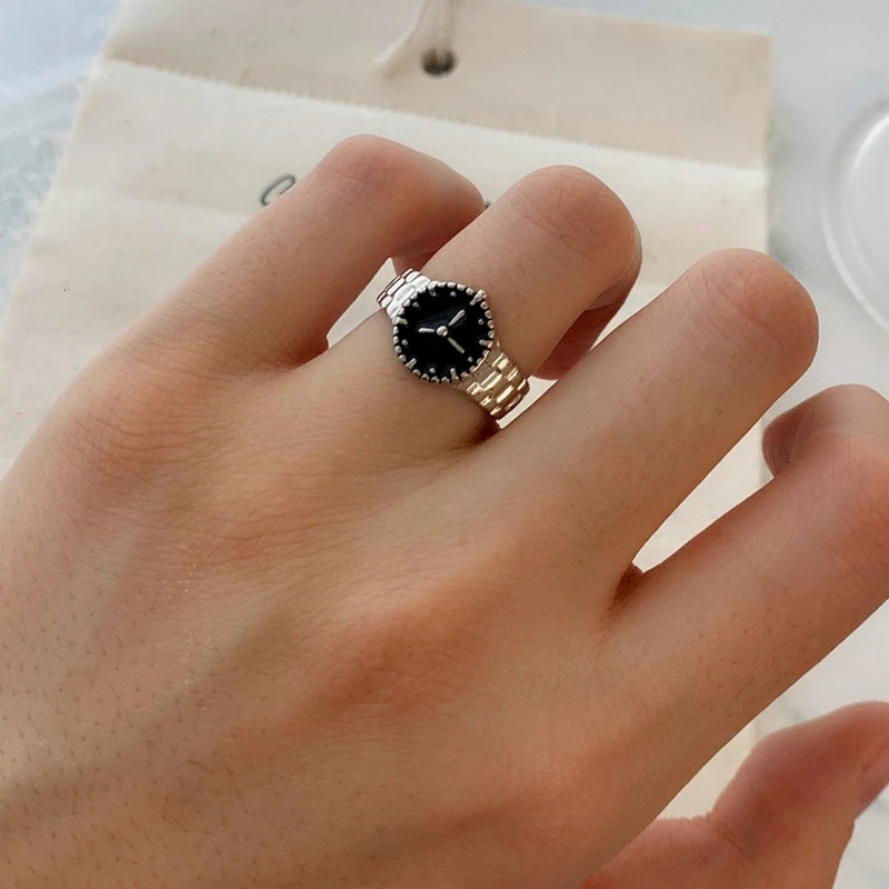 Ladies Cincin Pesta Elegan Fashion Perhiasan Wanita Indah Jam Tangan Berbentuk Jari Cincin Indah Hadiah