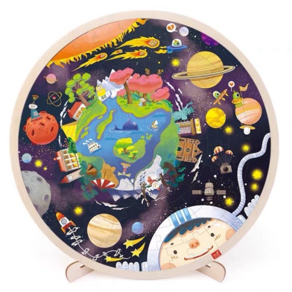 

wooden puzzle solar kayu mainan system Berkualitas world TOI puzzle Jual edukasi anak