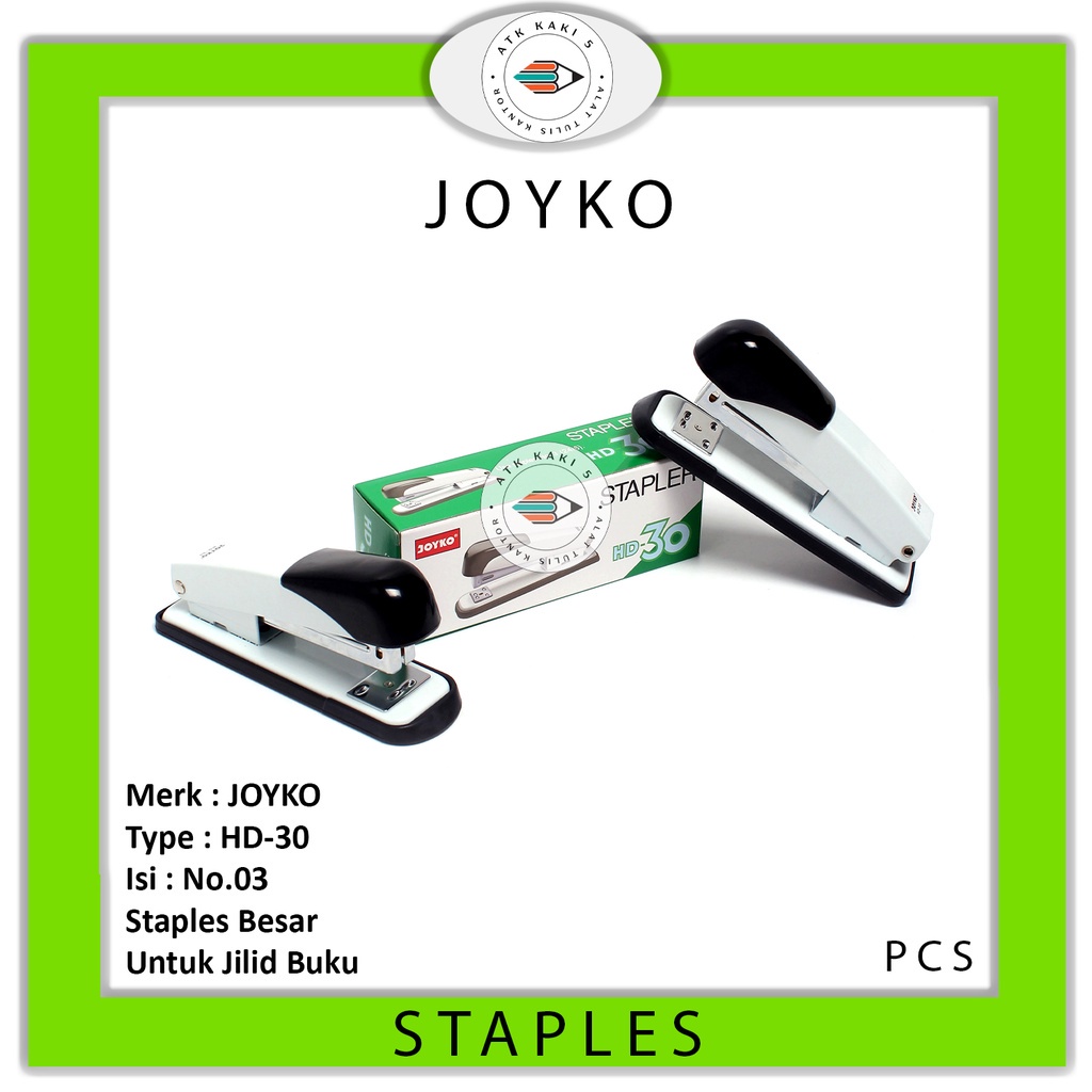 

JOYKO - Stapler HD-30 Besar Staples Jilid Buku Kertas - Pcs