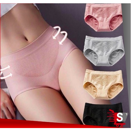 Celana Dalam Highwaist Wanita / Celana Dalam Briefs Elastis Seamless / Under Wear Mid Waist / Celana Korset High Waist