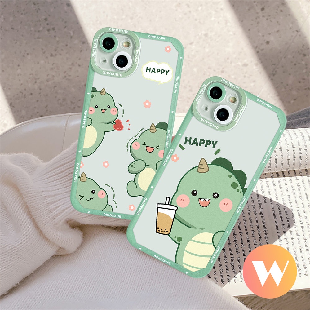 Redmi Note9 Note11 10 Note8 Note 9s 11s 9Pro 10s 10Pro Max PO CO M3 X3 NFC Redmi 10 9 9T 9A 10A 10C 9C NFC Soft TPU Lucu Dinosaurus Milk Tea Kartun Case Cover