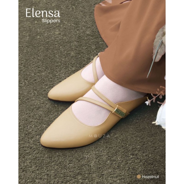Elensa Slipper Sandal Sepatu flatshoes Mouza