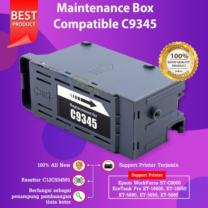 Jual Epson C9345 Maintenance Box Printer L6550 L6580 L15150 L15160 M15140 Shopee Indonesia 1722