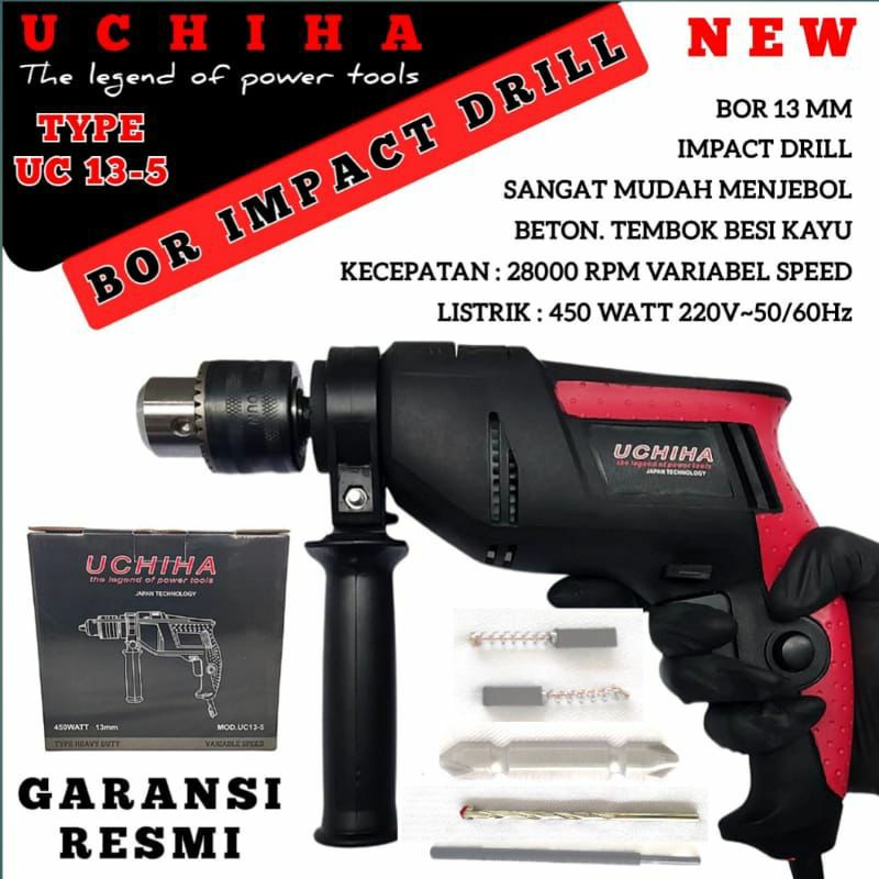 bor listrik 13mm. impeck dril type 13-5 mereck UCHIHA