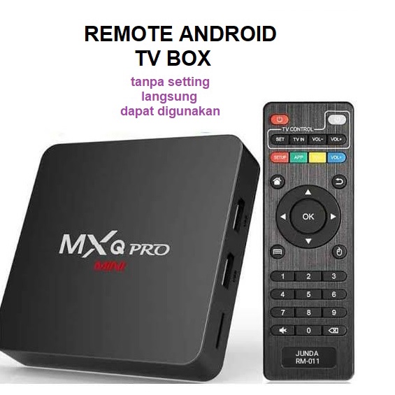 TANPA SETTING- Remot Remote STB Android TV BOX Universal XQ MX10 H96 V88 T95 TX X96 MXQ TX3 Rockchip