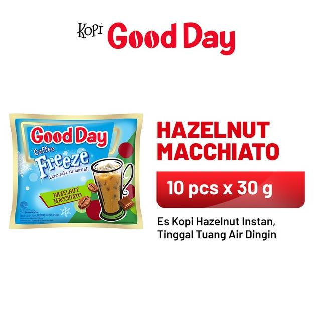 

[BISA COD] GOOD DAY Coffee Freeze HazelNut Macchiato 1 Pack (10 x 30 gr)