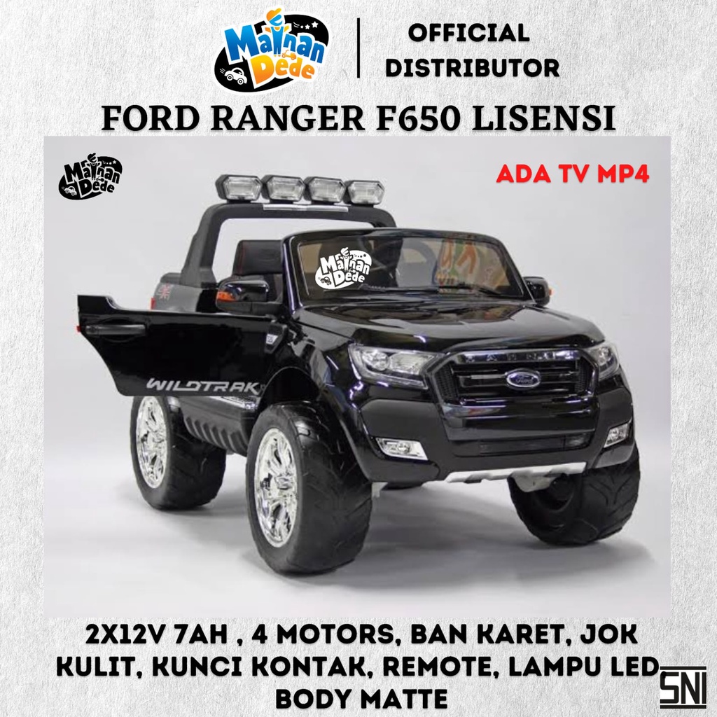 Jual Mainan Mobil Aki Ford Ranger F650 4WD Official License by Ford ...