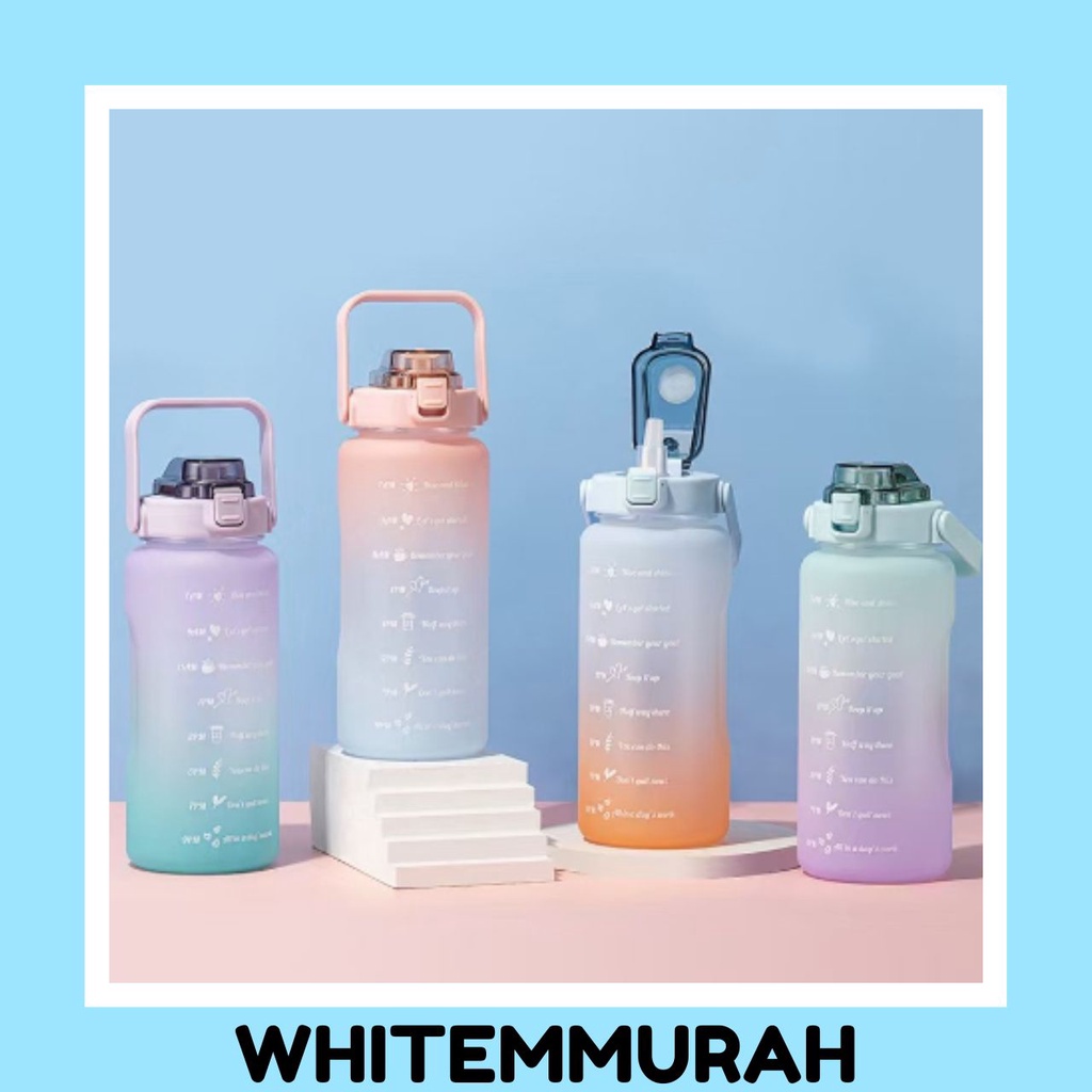 BIG SALE✰ Botol Minum 2 LKorea VIRAL Botol Gemoy / Botol Minum 2 Liter Botol Minum Viral Botol Pelan