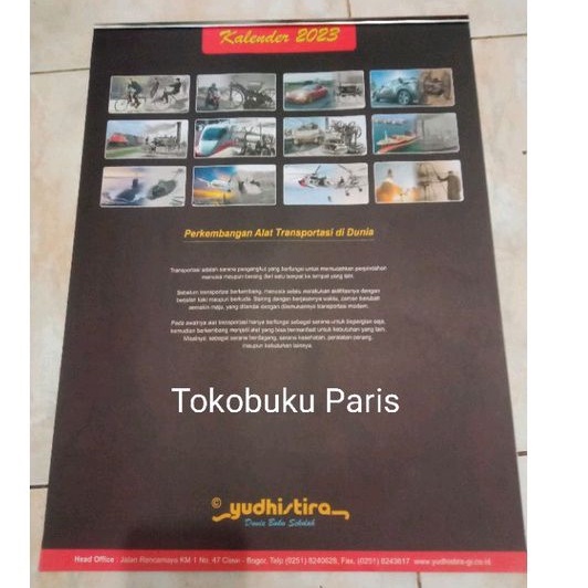 

Kalender / Almanak dinding tahun 2023 ukuran 38cm x 50cm