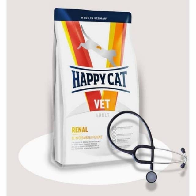 happy cat vet renal 1kg frash pack (kemasan 1.4kg ganti volume 1kg)