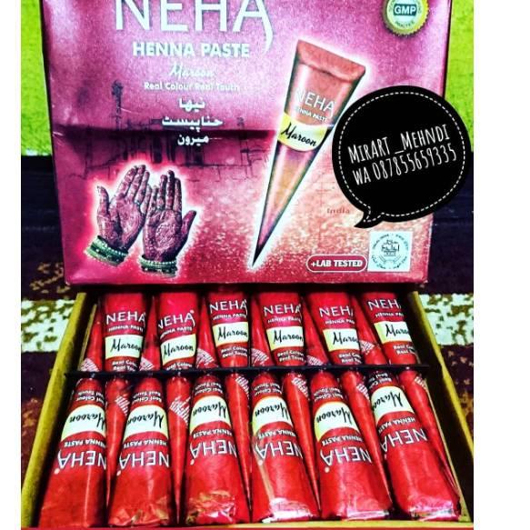 Henna neha maroon isi 12pcs {BAK.31De22ᴳ}
