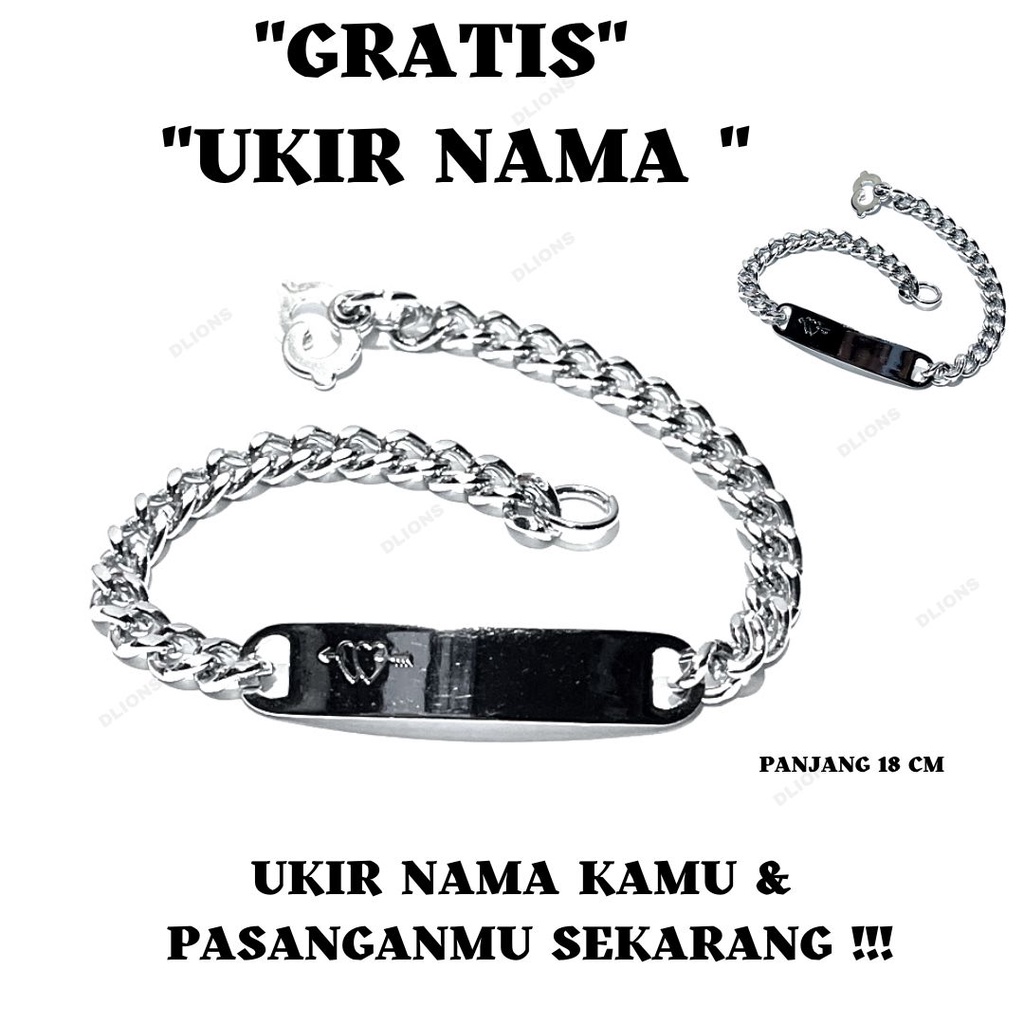 GRATIS UKIR NAMA !!!GELANG NAMA,GELANG PASANGAN UKIR NAMA,GELANG COUPLE,HARGA SATUAN, CHAT ADMIN UNTUK MEMESAN NAMA YANG INGIN DIUKIR DIGELANG,