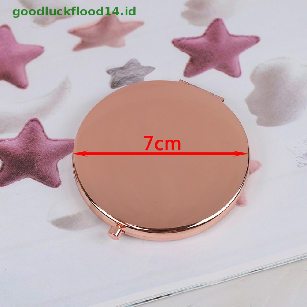 [GOOGFOUR] Vintage alloy compact pocket mirror folded makeup Kosmetik Cermin Pembesar [TOP]