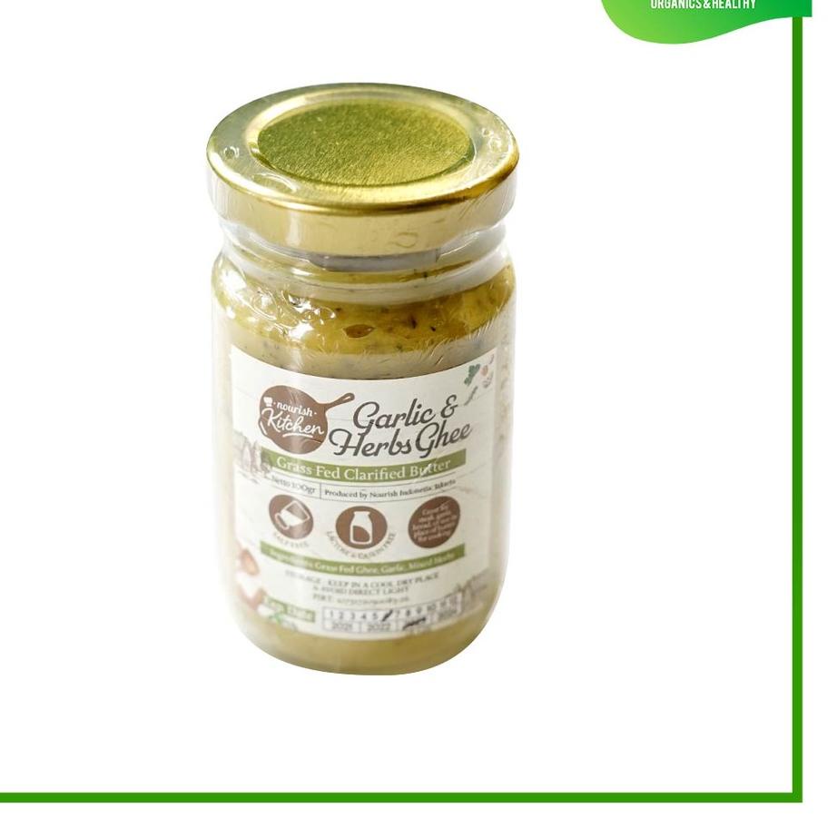 

[KODE WC7TO] Ghee Garlic & Herbs (Grass Fed Ghee Clarified Butter) 100 gr