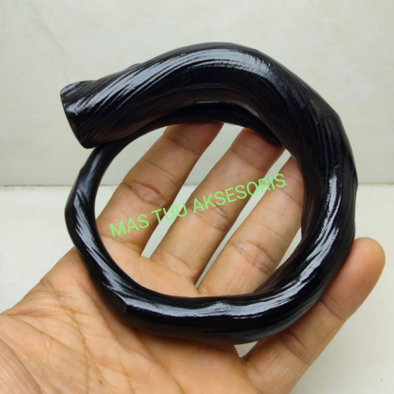 GELANG AKAR BAHAR HITAM JUMBO BERSERAT/BAHAR HITAM ORIGINAL 100%
