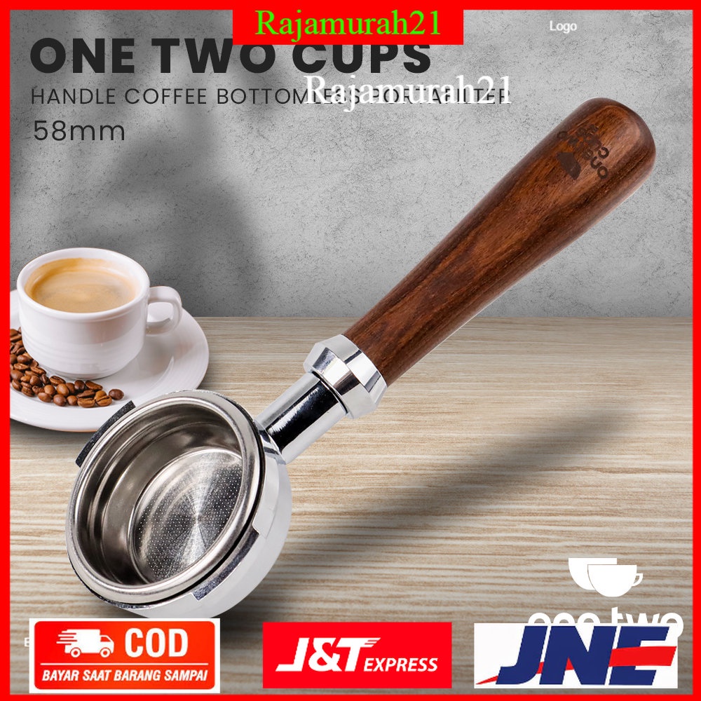 One Two Cups Handle Coffee Bottomless Portafilter 58mm - Brown - 7RHXF0BR