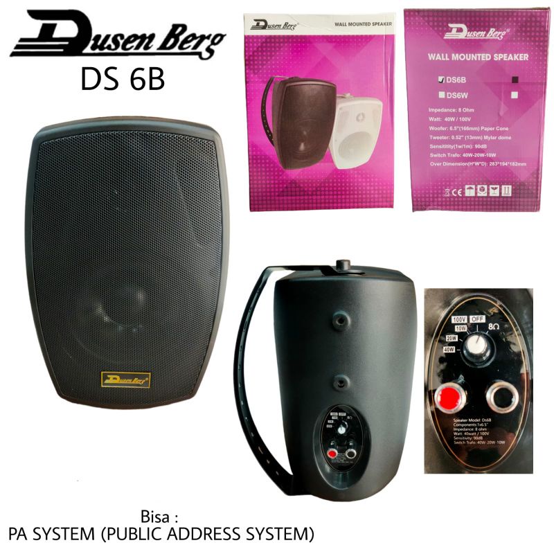 Speaker Monitor DUSENBERG 6,5 Inch + Bracket - Speaker Cafe, Restoran