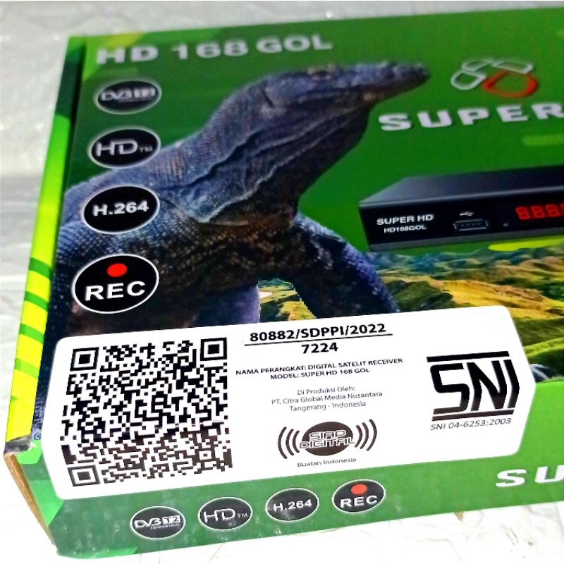 Set top box HARIMAU / KOMODO SUPER HD 168 GOL