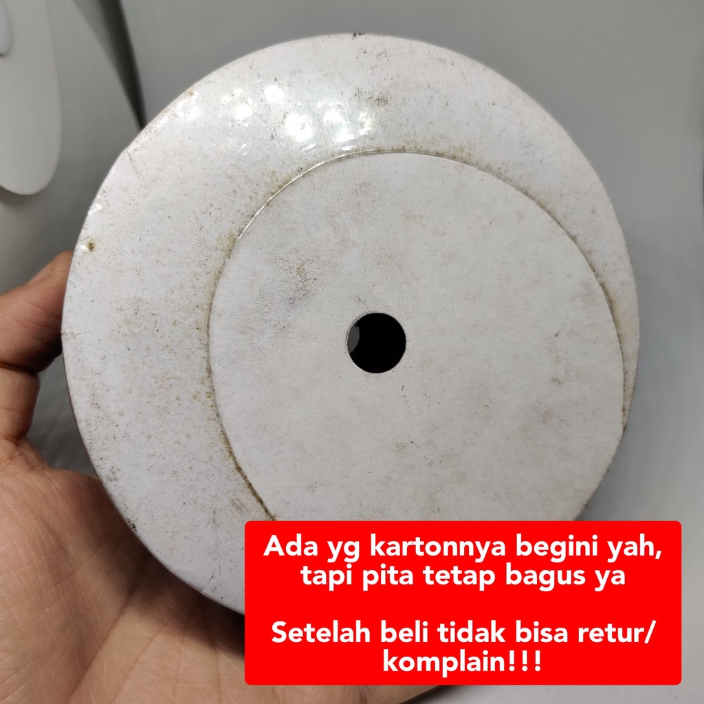 Pita Organdi + Kertas 3 cm Motif 5 GARIS Pita Hias Hampers Dekor