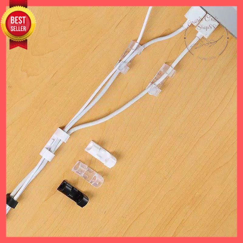 GOS -I215- Klip Kabel Tempel - Klip Kabel Organizer - Penjepit Kabel Tempel Dinding - Cable Clip