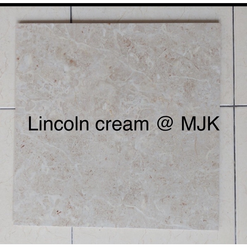 Keramik cutting glossy 50x50 Lincoln series ada 2 warna motif granit acak kw1