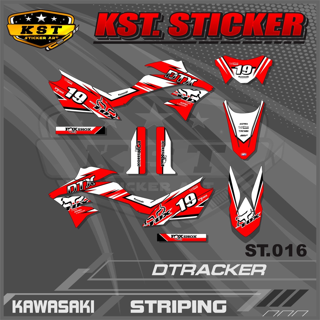 Striping Dtracker - Sticker Striping Kawasaki Dtracker. ST 016
