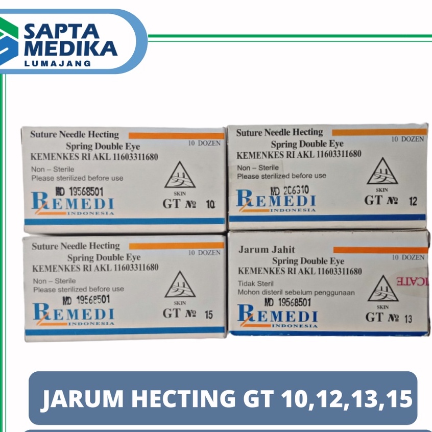 Jarum Hecting /Suture Needle Hecting/Nald Hecting Heacting Remedi GT - GT 6/10/12/13/15