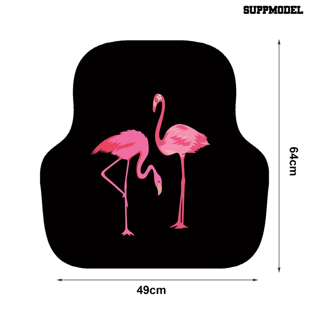 [Auto] Alas Lantai Mobil Motif Lively Flamingo PVC Anti Kotoran Lantai Depan Karpet Liner Untuk Kendaraan