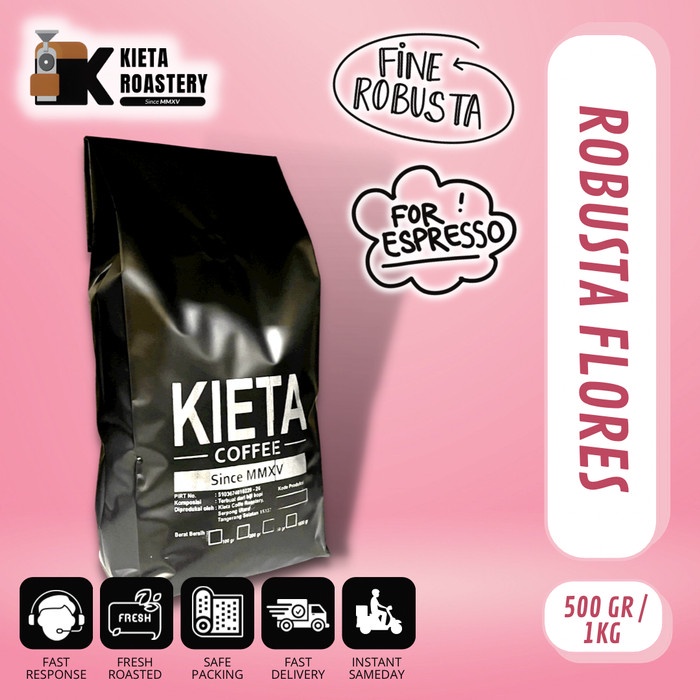 

Biji Kopi Fine Robusta Flores Manggarai 1KG by kieta coffee - 500 GR, Biji